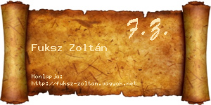 Fuksz Zoltán névjegykártya