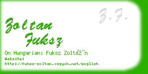 zoltan fuksz business card